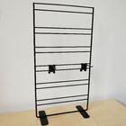 Wire Grid Wall Metal Table Top Display Stands With Adjustable Hooks 2 Sides