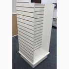 H shape Floor Stand Slat Wall Display Panels / 4 Sides Aluminum Strip Slat Panel Display Stand