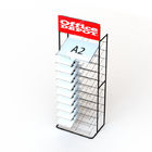 KD Construction A3 Papers Black Metal Display Rack With Wire Shelves