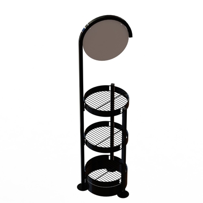 Metal Baskets Liquor Display Cabinet Iron Tube Frame