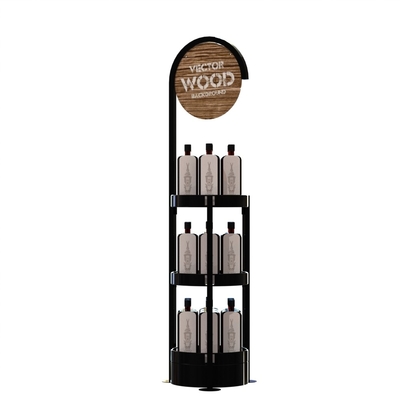 Metal Baskets Liquor Display Cabinet Iron Tube Frame